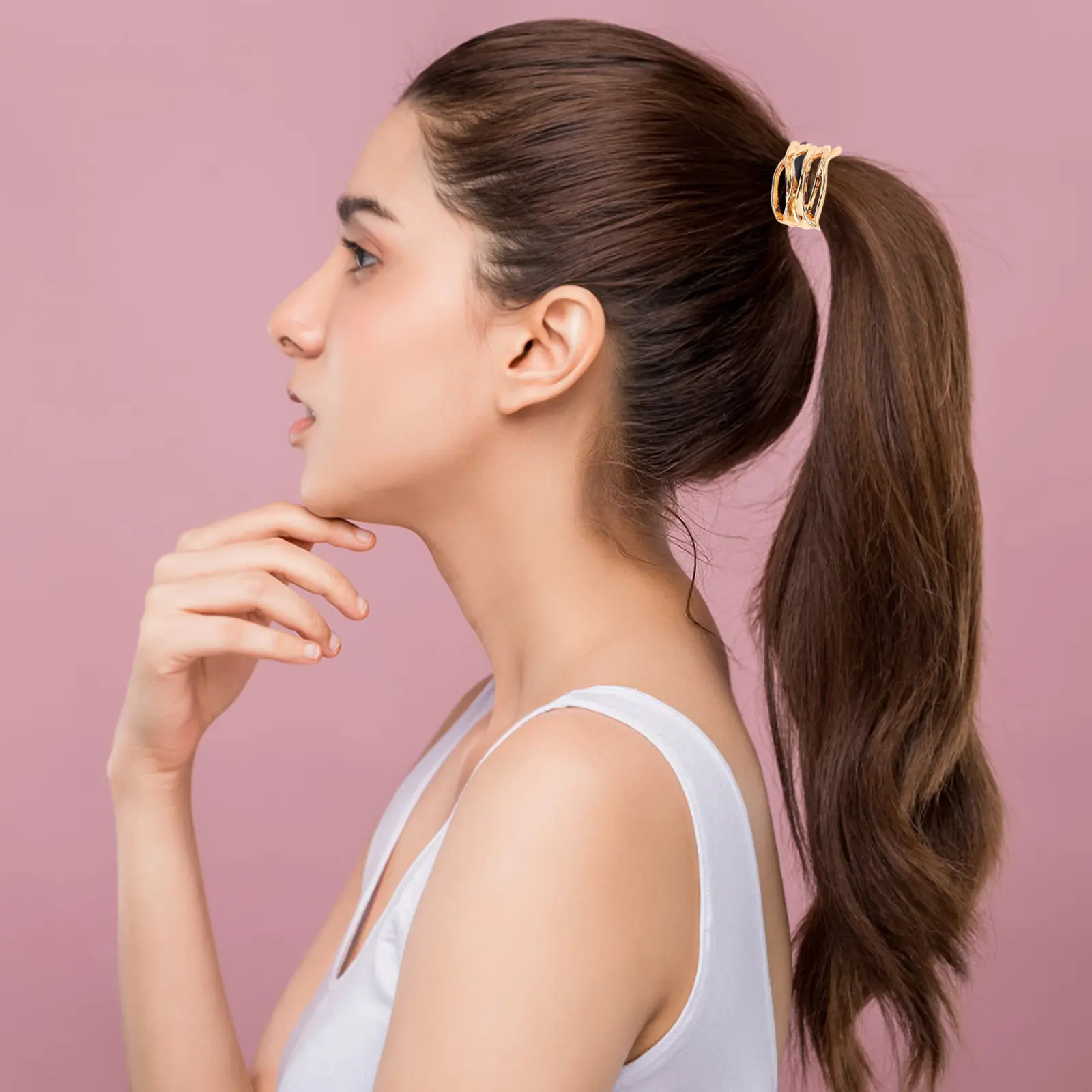 

6Pcs Retro Hair Clips for Women: Vintage Ponytail Cuff Barrettes Alloy Hair Buckle Fasteners Secure Hold for Active Lifestyle