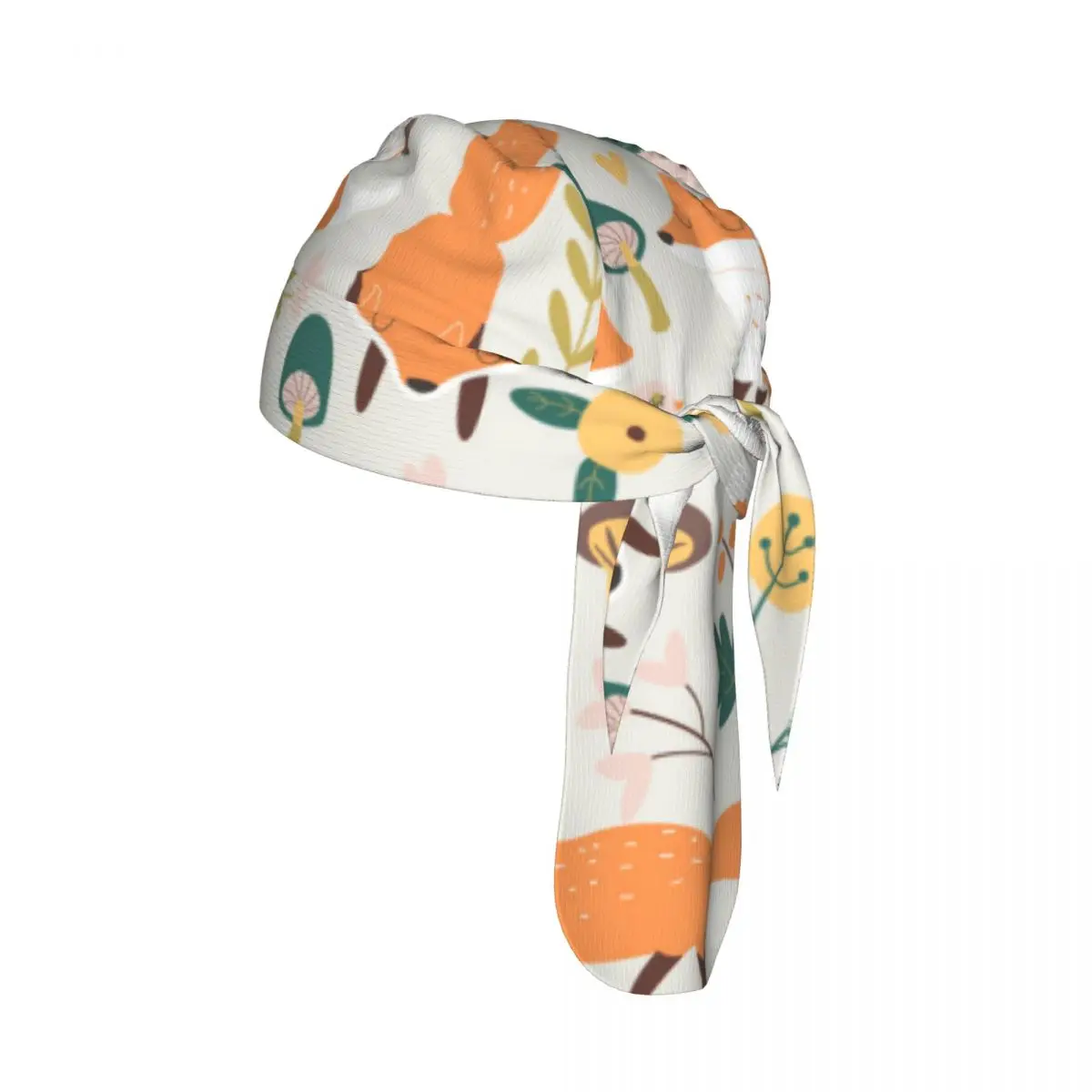 

Быстросохнущая велосипедная кепка, дышащая, влагоотводящая бандана с милыми мультяшными лисами и лесными растениями, головной убор для бега, пеших прогулок и езды на велосипеде на открытом воздухе