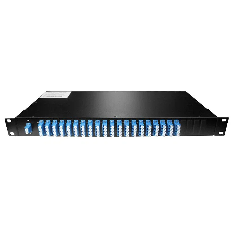 40CH DWDM 1U Rack Mount 100GHz 0.08nm Dual single Fiber MUX DEMUX; C21-C60 LC/UPC with Monitor port For telcom data center