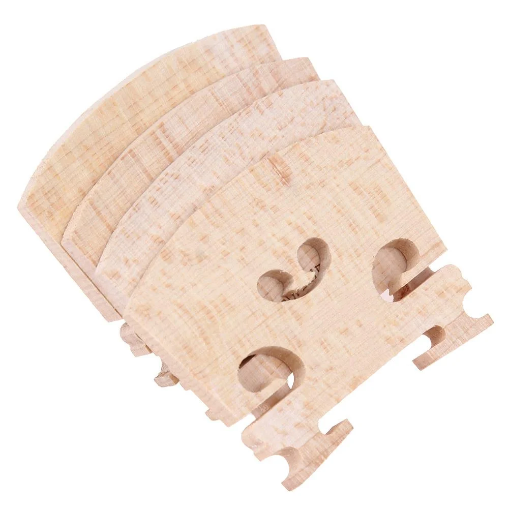 4er-Set Violinbrücken aus Ahornholz für 4/4-3/4 Größe Instrumentenzubehör Violinsaiten Brückenteil Werkzeuge 50 x 40 x 5 mm – Detail 3