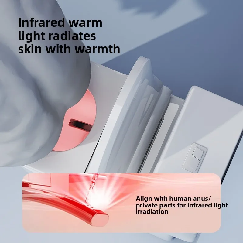 Smart Toilet Cover Short Automatic Lift Voice Control Foam Shield Instant Heating Cleaning for Home Bathroom