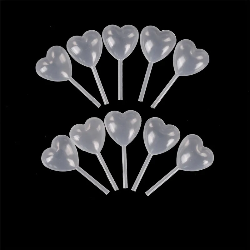 50pcs New Heart Shaped Squeeze 4ml Transfer Oils Liquid Pipettes Eye Dropper 4ML