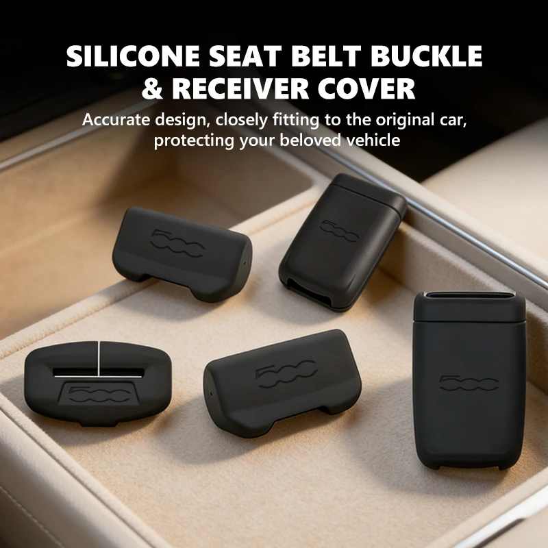 Car Seat Belt Buckle Plug Silicone Protective Cover For Fiat Abarth Doblo Freemont Stilo Grande Doblo 500 Tipo
