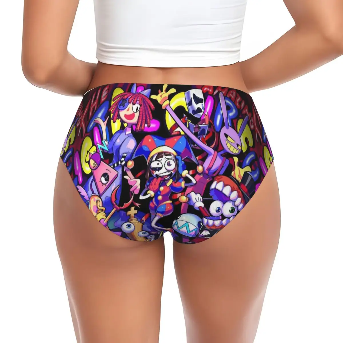 Custom Women's The Amazing Digital Circus Cartoon Anime Panties Underwear Female Soft Briefs Underpants