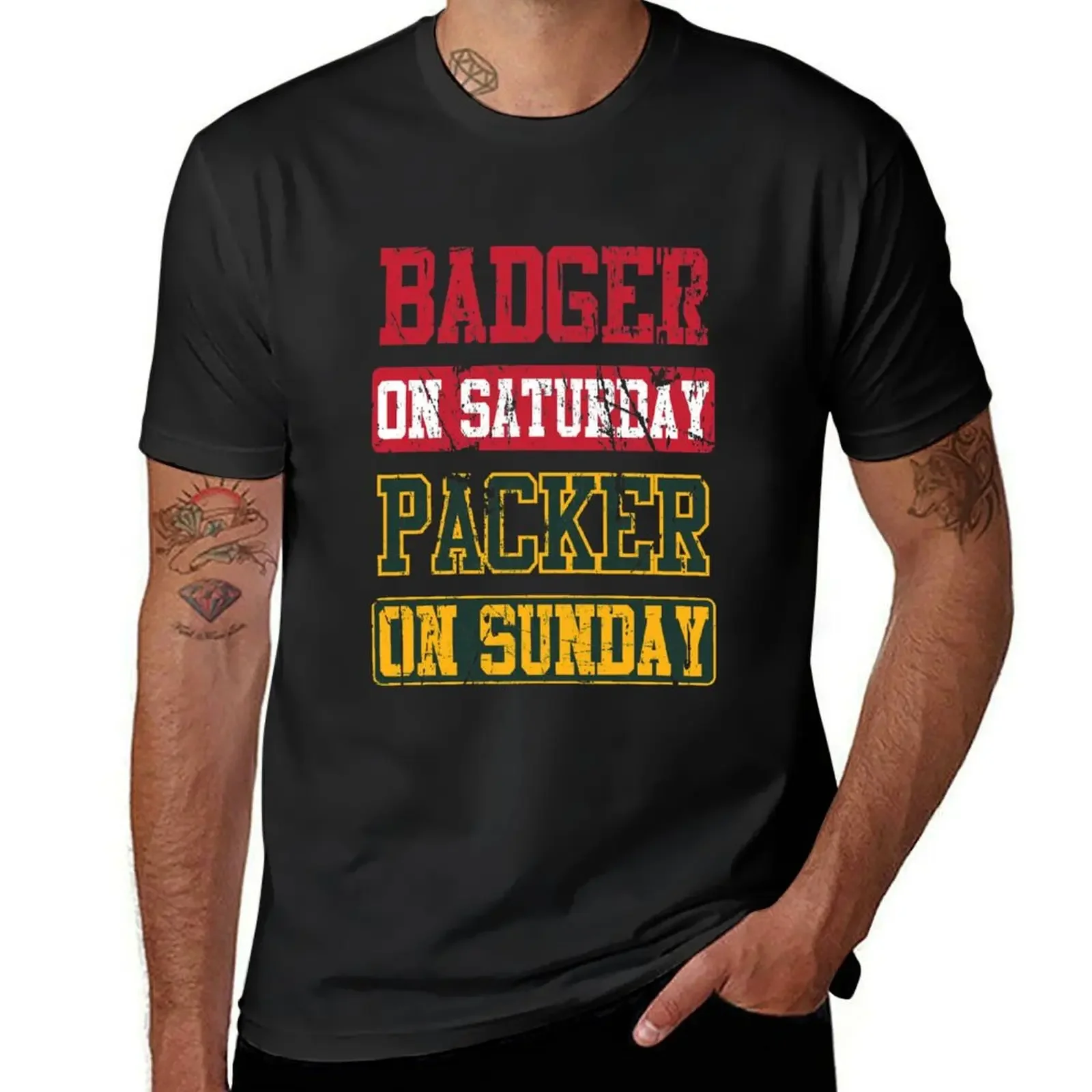 Badger On Saturday Packer On Sunday Men Gifts T-Shirt new edition men t shirts high quality