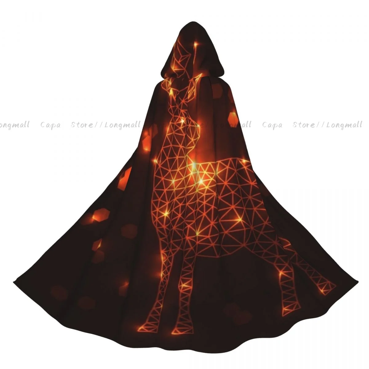 

Abstract Polygonal Deer Hooded Cloak Coat Halloween Cosplay Costume Vampire Devil Wizard Cape Gown Party