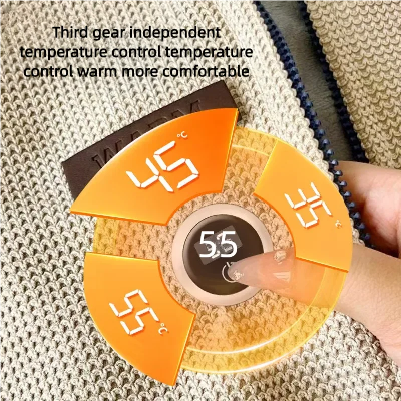 بطانية تدفئة يمكن ارتداؤها مع 3 مستويات تسخين، تسخين USB، بطانية تسخين شتوية، مكتب منزلي، تسخين خارجي، ودافئة للجسم #3