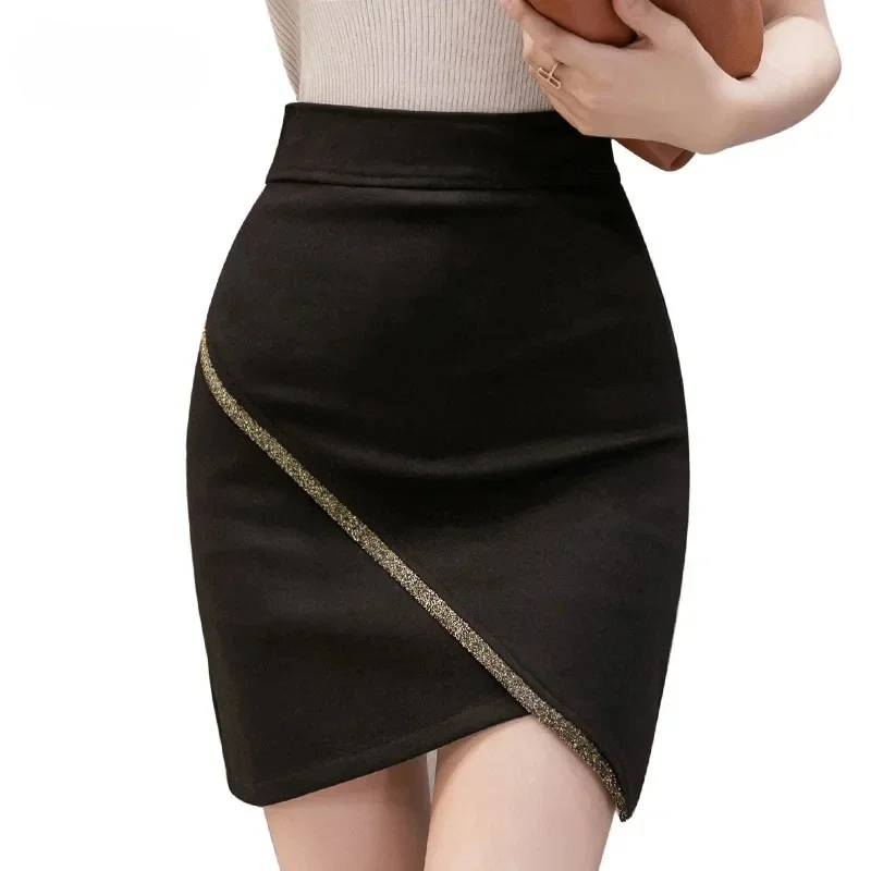 Women Summer Skirts Black 2025 Fashion High Waist Short Micro Mini Skirt Korean Clothing Office Bodycon Sexy Pencil Skirt Xxl