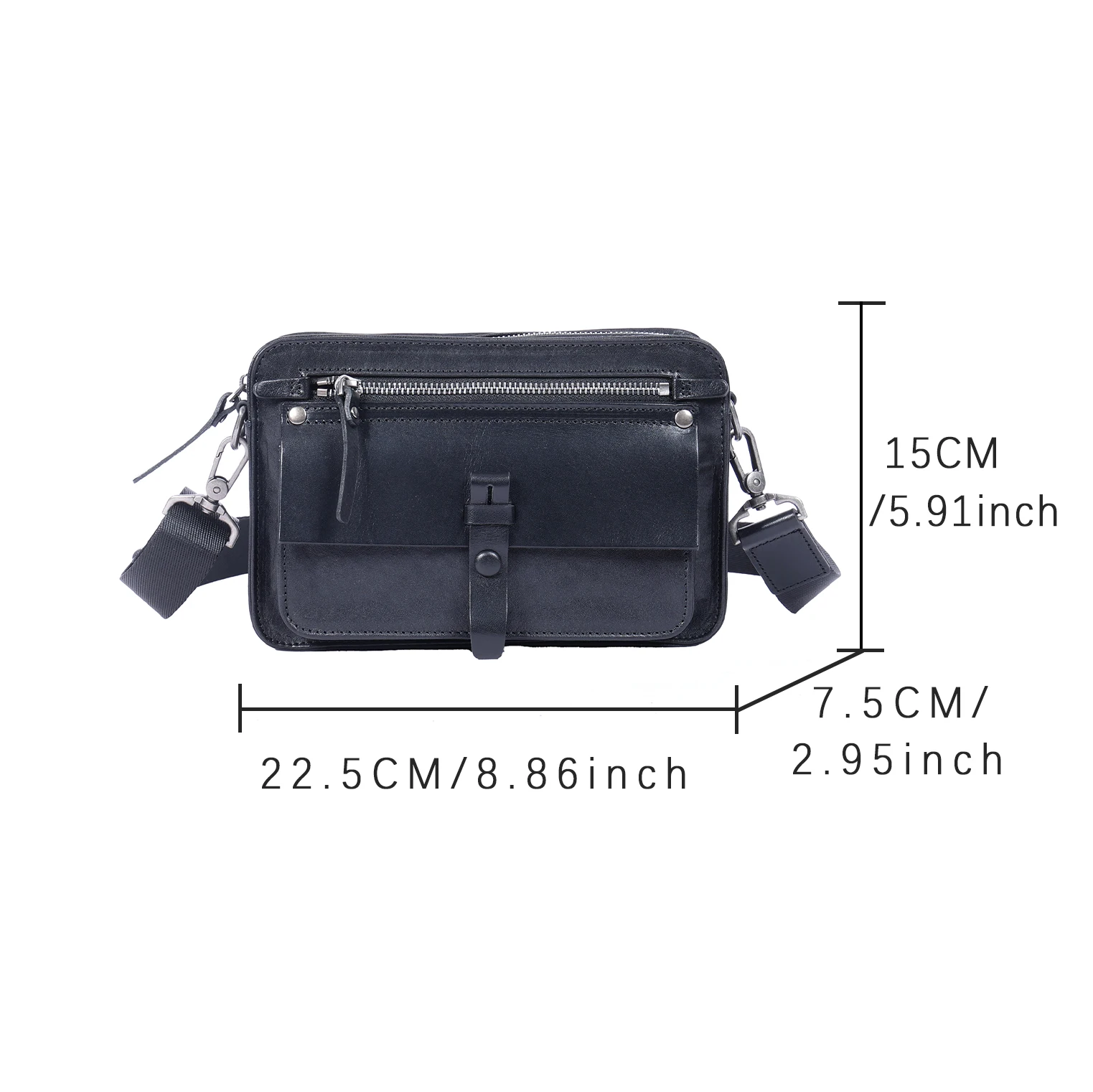 Vintage-Umhängetasche für Herren aus hochwertigem Rindsleder, modische Casual-Crossbody-Tasche, pflanzlich gegerbte Echtleder-Schultertasche – Detail 3