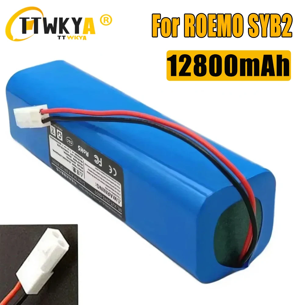 

14.4V 12800mAh 100%New Battery INR18650 M26-4S2P For ROEMO SYB2 Robot Vacuum Cleaner