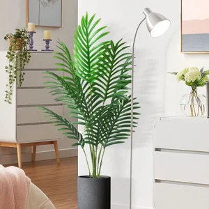 Large artificial palm tree of 60-120cm, fake tropical plants, green plastic palm leaves, large monster tree branch for home garden decoration 10 Main Sales Plant Big - №4