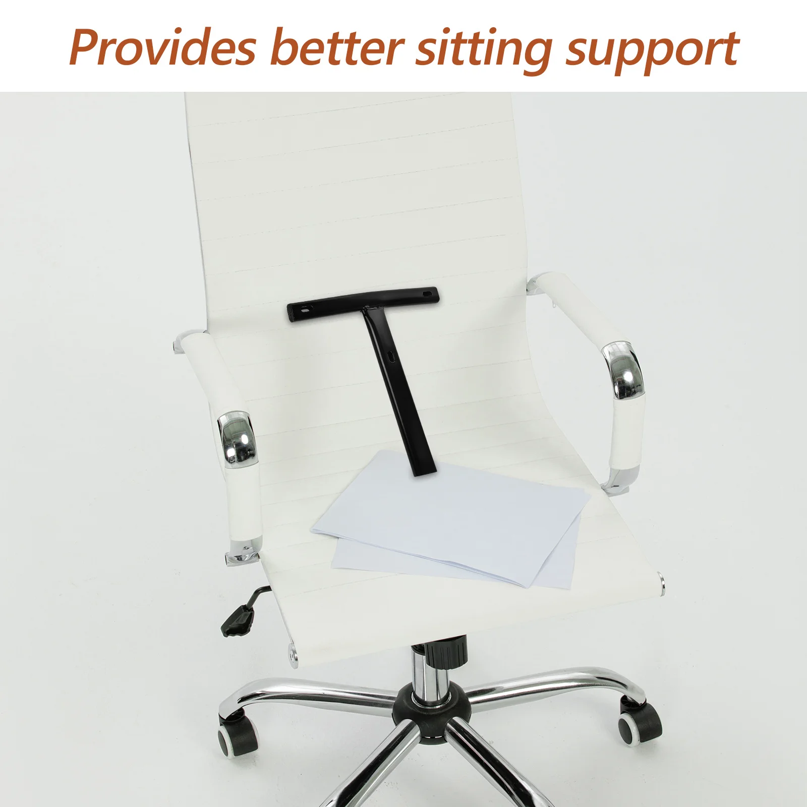 

Black Swivel Chair Back Support Rod T Shaped Thickened Steel Mounting Rod for Reclining Barber Office Gaming Chair Repair