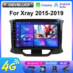 Para lada x ray xray 2015 - 2019 2 din android 12 rádio do carro reprodutor de vídeo multimídia estéreo carplay auto 4g unidade principal gps ips dsp