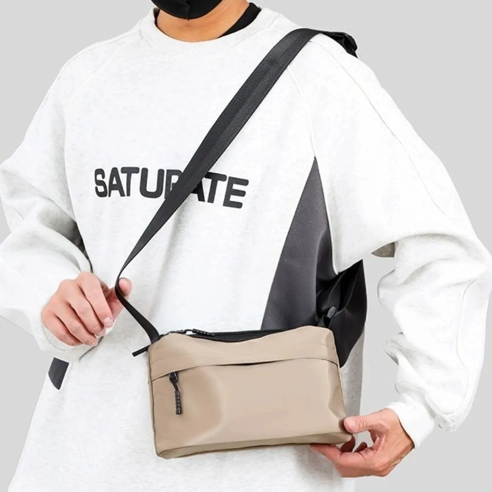 

Waterproof Men Crossbody Bag Phone Pouch with Multiple Pockets Student Shoulder Bag Large Capacity Oxford Cloth Messenger Bag