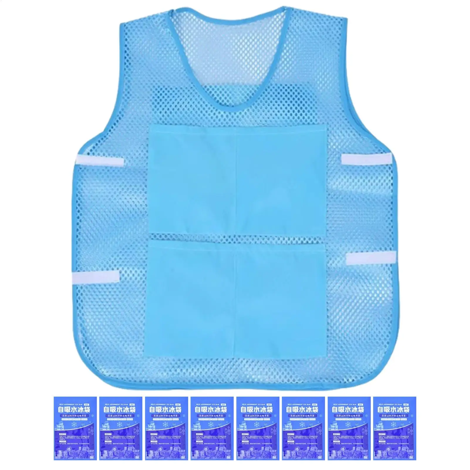 Cooling Vest Lightweight Breathable Cool Jacket Pocket Construction Vest for Hot Weather Construction Traffic Warehouse Cycling