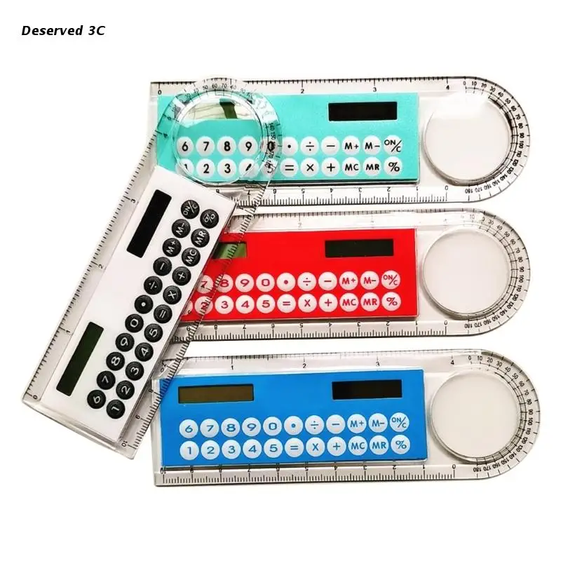 2-in-1 Rulers Calculators 8-Digit Standard Function Calculators