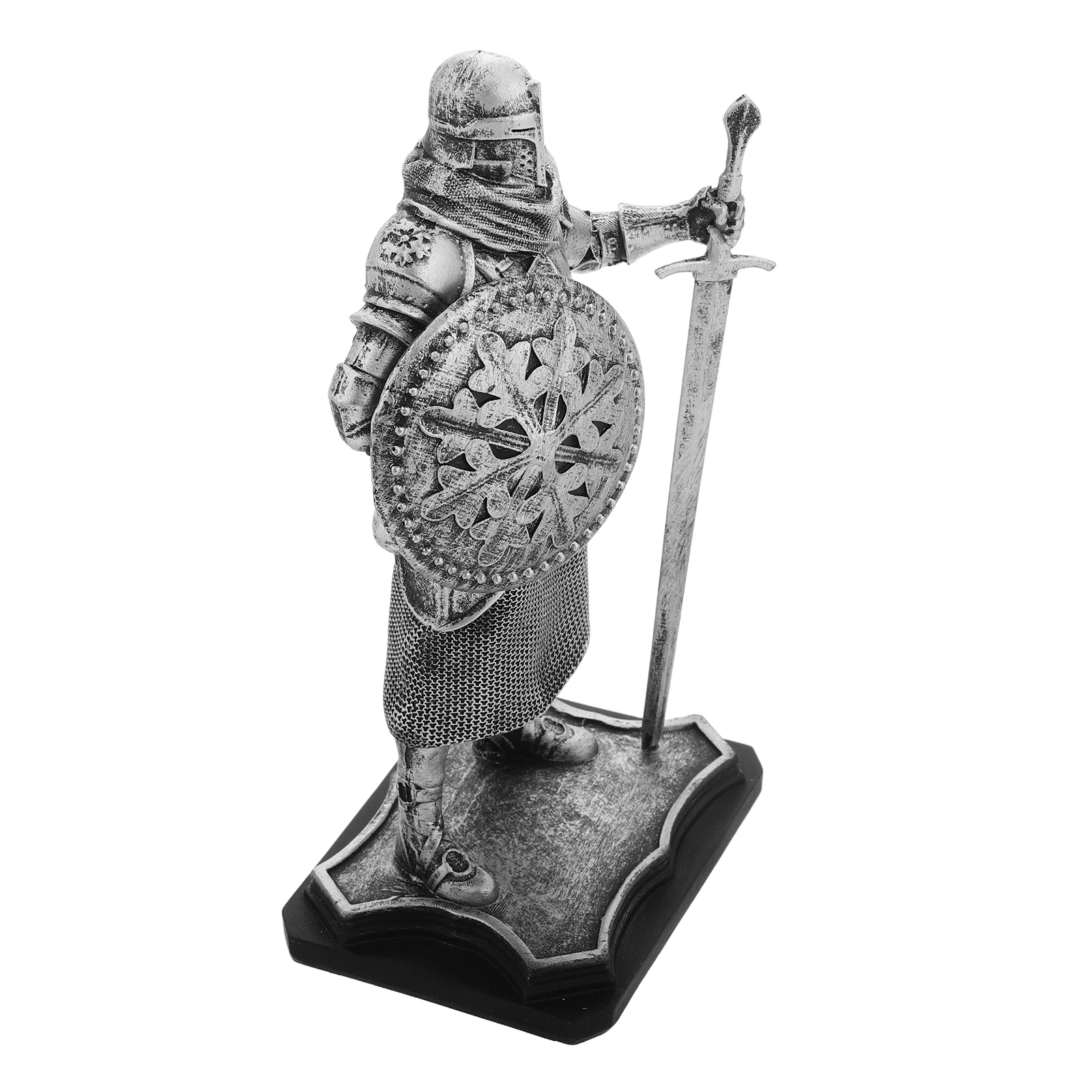 

Medieval Knight Ornament Retro Guard Ornaments Bathroom Statue Nordic Office Vintage Decor