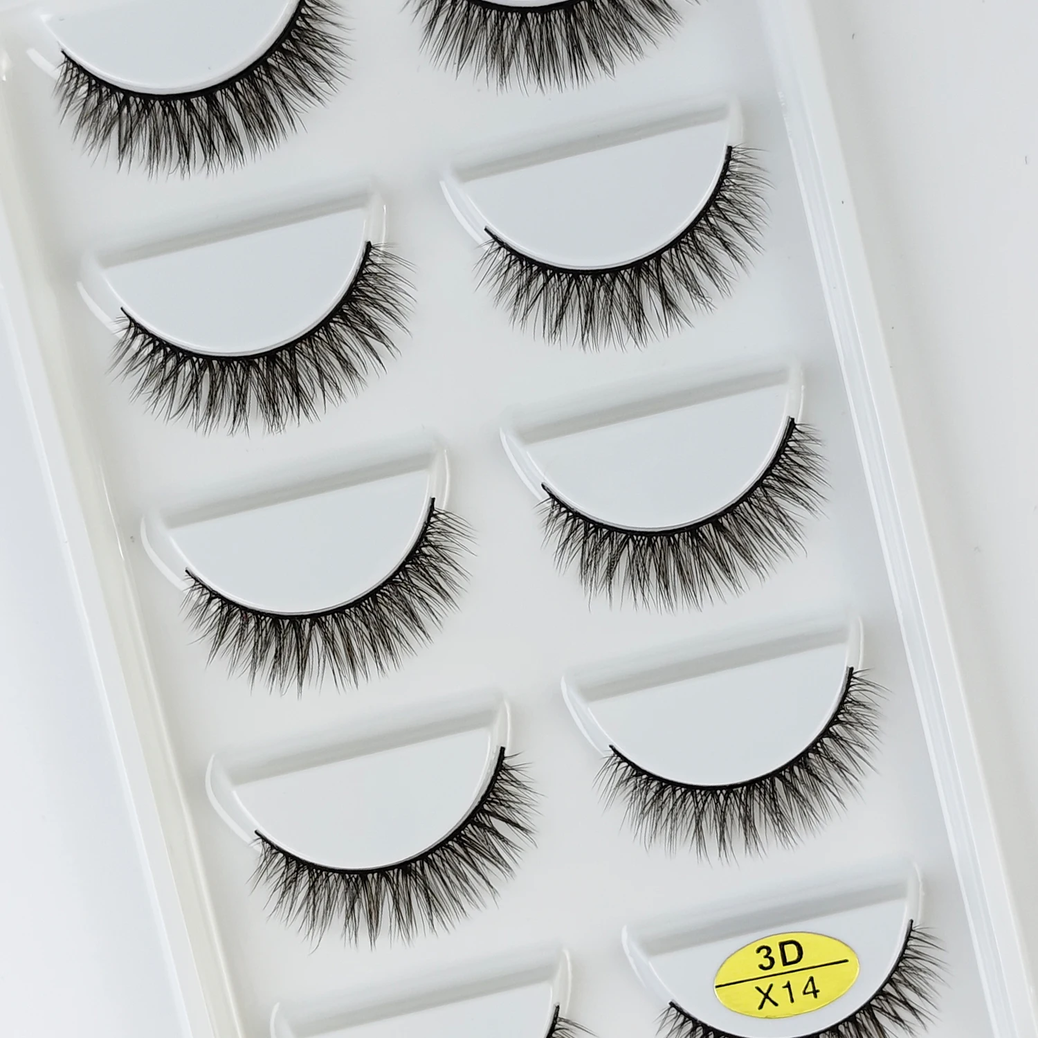 MIOFIA 21 Styles X14 X08 X01 5 Pairs Natural 3D Faux Mink False Eyelashes, Handmade Volume Lashes Makeup Beauty Tools Wholesale