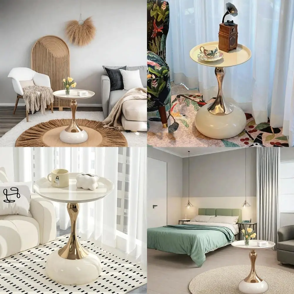 

Stylish Side Table with Distinctive Design - Perfect for Living Spaces, Cafes, Dining Areas, Bedrooms, and Outdoors as a Chic De