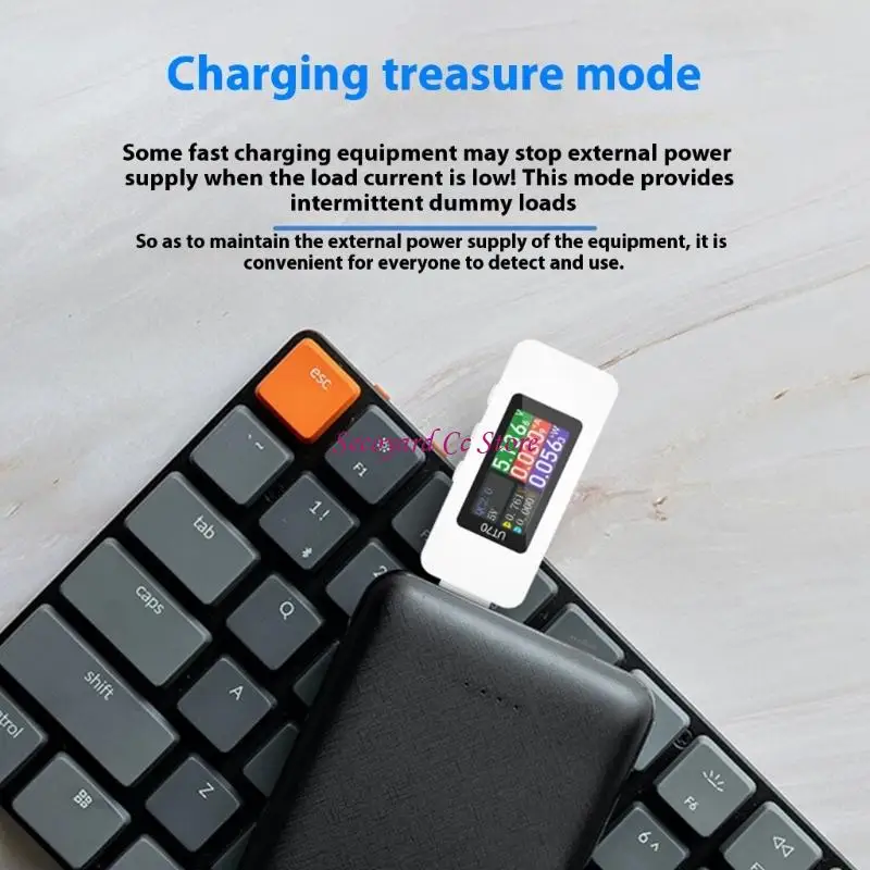 N3UC USB Tegangan Monitor Monitor Penguji Meter Daya dengan Resolusi 0,1MA Jenis C USB Antarmuka untuk Diagnostik Pengisian