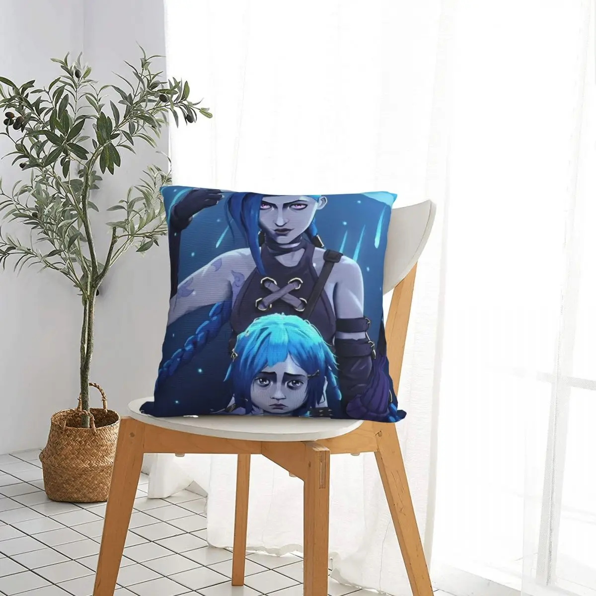 Jinx_Powder BaoBao Arcane Square Pillow Case  Cushion Cover Awesome Polyester Decor Pillowcase for Home 18