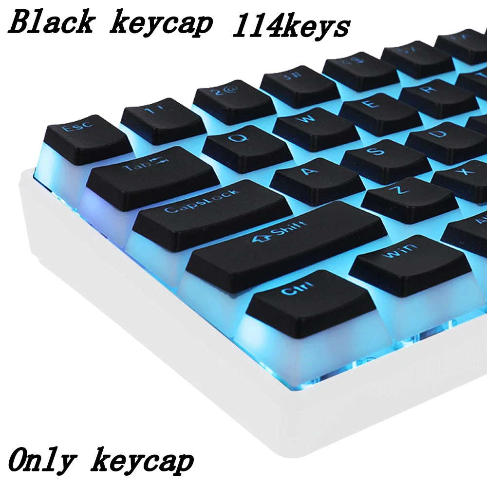 Teclas PBT con perfil OEM, kit de Teclado mecánico con 130 teclas Pudding para Cherry MX Switch, RGB, retroiluminado