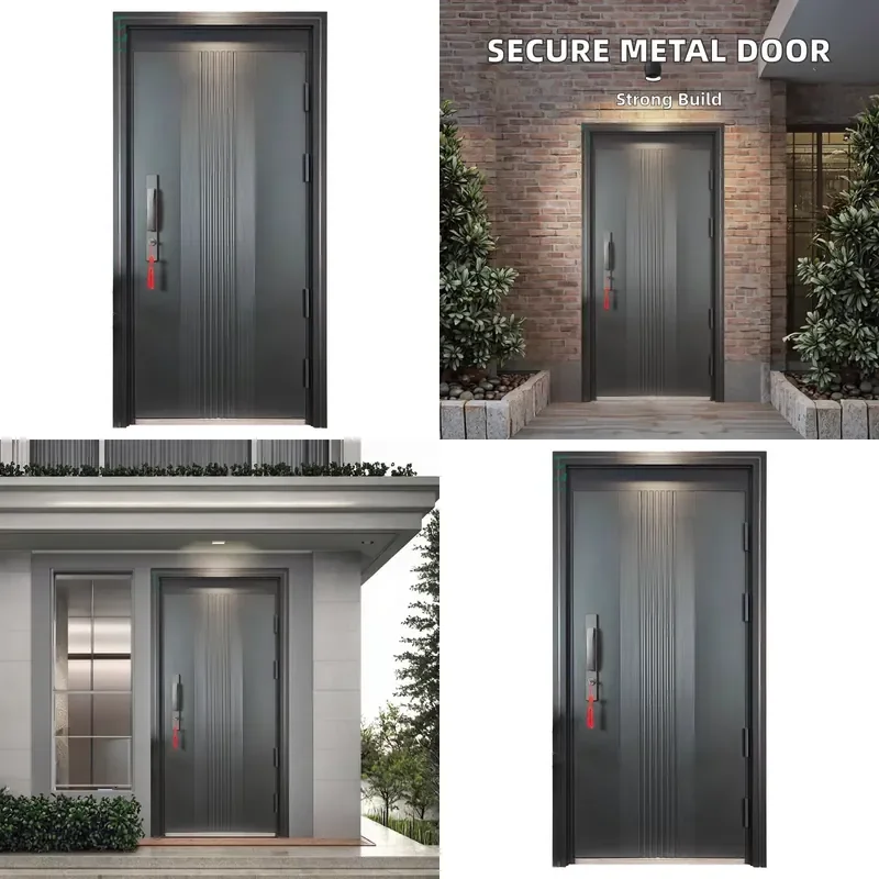 Wholesale Customized Anti-Theft Exterior Steel Armored Door Modern Design for House & Villa Front Entrance Security