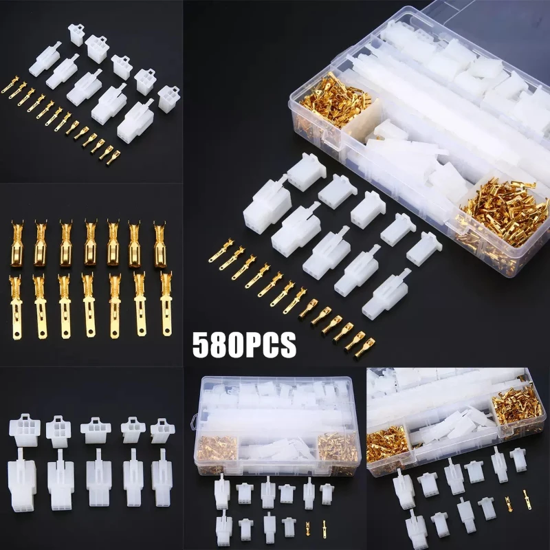 2.8mm 2/3/4/6/9P Motorcycle Connector Set Automobile Motorcycle Connecting Terminal Male Female Pair Connector