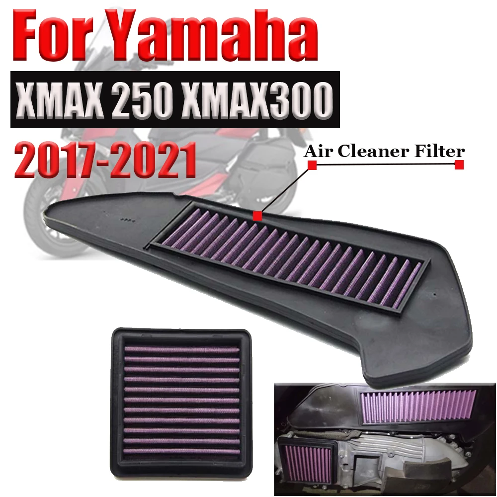 Motorcycle High Flow Air Cleaner Filter Element Engine Air Intake Filter  For YAMAHA XMAX250 XMAX300 xmax 250 300