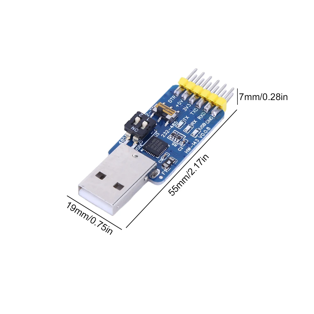 CP2102 6 في 1 USB-UART وحدة الاتصالات التسلسلية متعددة الوظائف USB-TTL/RS485/232 TTL-RS232/485 232 إلى 485 لاردوينو