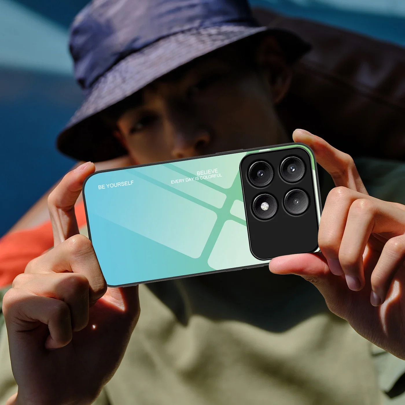 Градиентный чехол из закаленного стекла для Xiaomi Poco F6 Pro 5G, чехол для Xiaomi Poco F6 M6 M5 M4 Pro 5G 4G, чехлы, задняя крышка для телефона