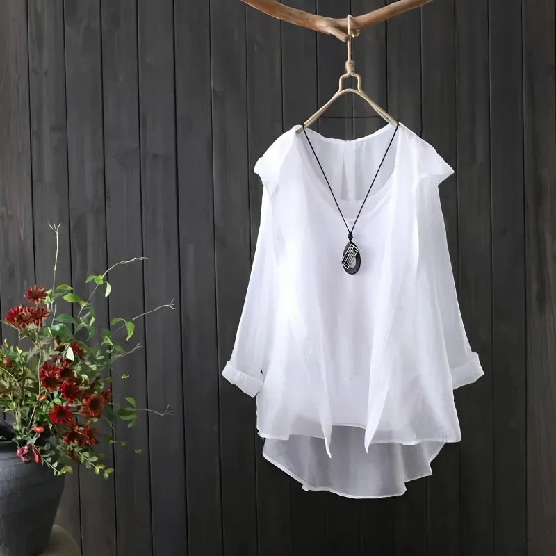 Sunscreen Clothing Front Short After Long Sunscreen 2024 Women's Cardigan Thin Hooded Summer Solid Color Coat Long Loose Jacket