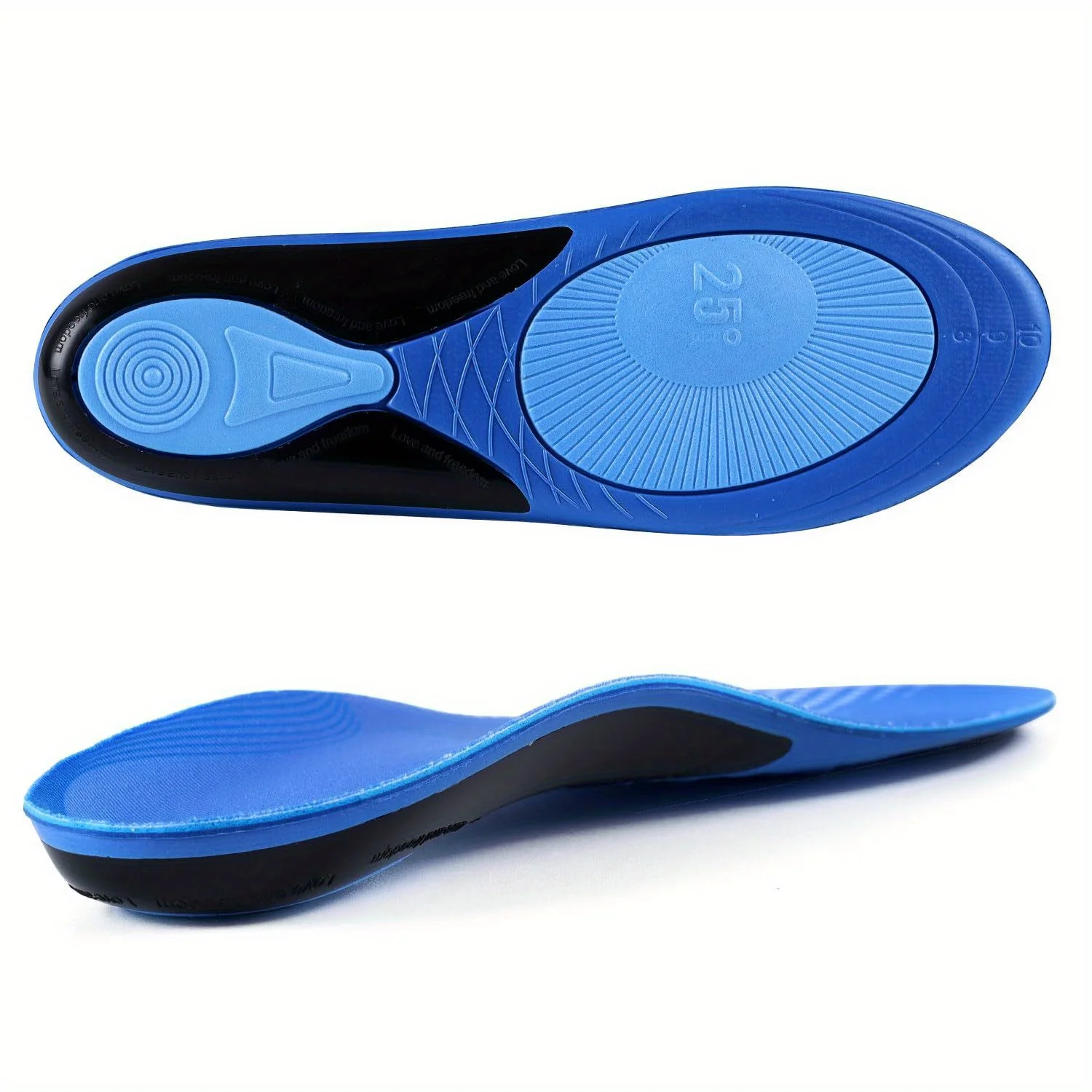 1 Pair Arch Support Insoles for Flat Feet, Shock Absorption Sports Insoles for Men & Women, Relieves Plantar Fasciitis Heel Spur