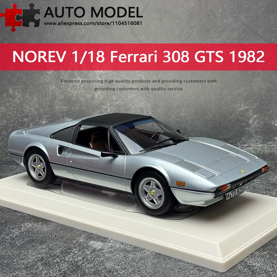 Norev 1/18 Ferrari 308 GTS 1982: Miniatura de Carro em Metal Fundido para Colecionadores - Simulação Estática em Liga Metálica - Presente para Colecionadores