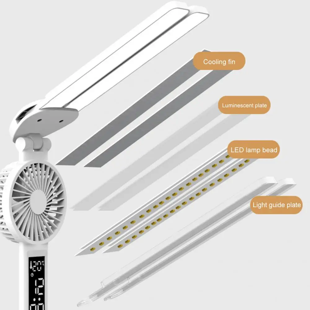 Fan Table Lamp Multi functional Led Desk Lamp with Fan Pen Holder Design Touch Control for Office Use Eye Desk Light