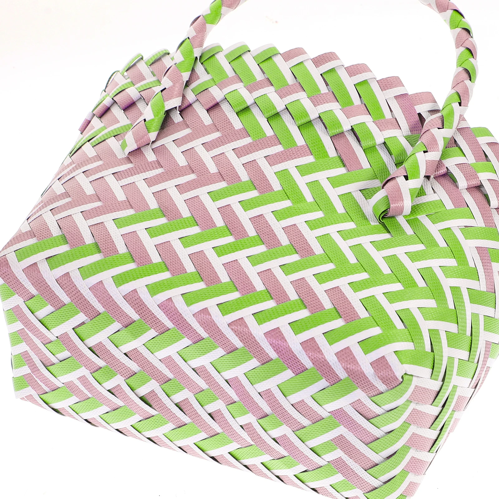 

Rustic Woven Storage Basket With Handle Multi-Function Vegetable Fruit Container For Kitchen Picnic Beach Lightweight Household