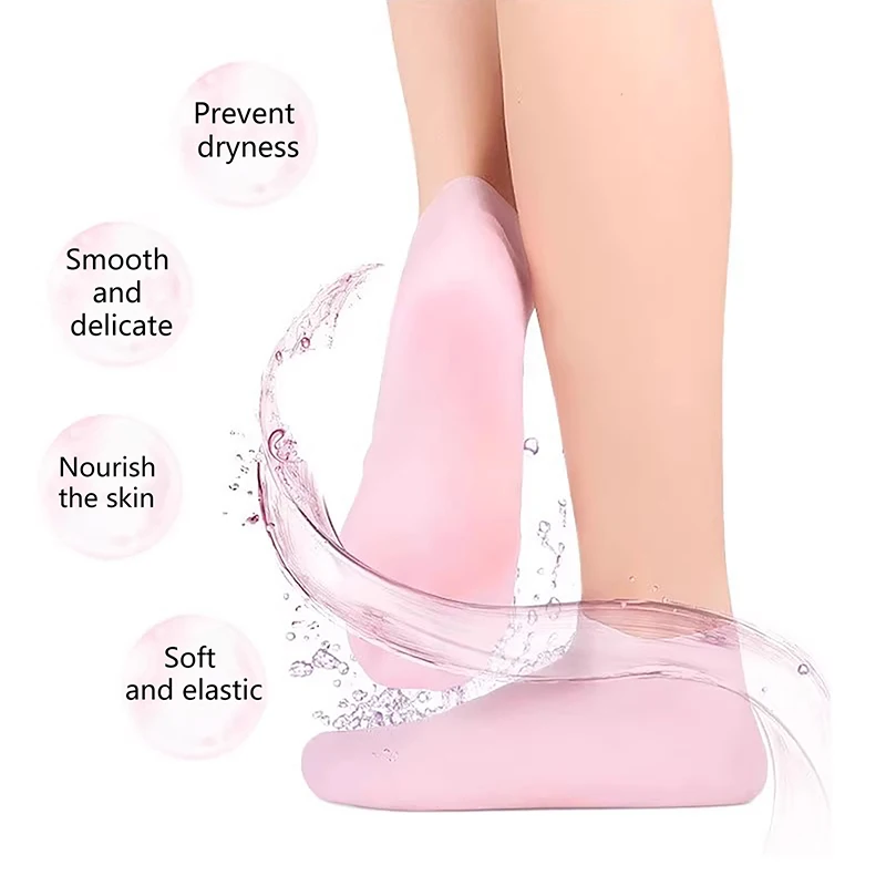 Calzini per la cura dei piedi in Silicone da 2 pezzi calzini in Gel idratante Anti-Cracking pelle morta incrinata rimuovi la protezione strumenti per Pedicure antidolorifici