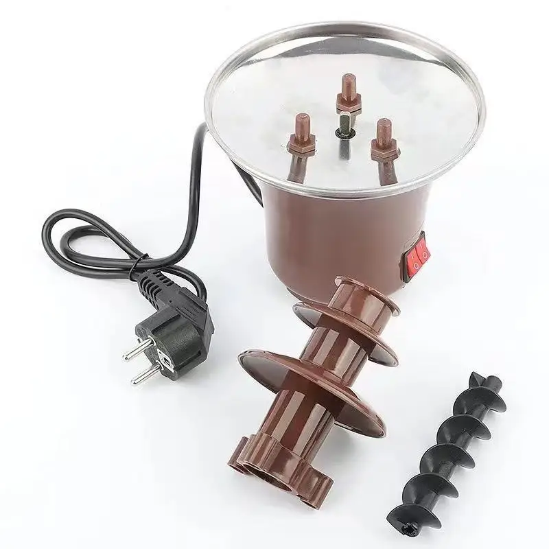 Mini 3‑Layer Chocolate Fondue Fountain Electric Heated Chocolate Melting Tower Dessert Machine for Family & Kids Interactive