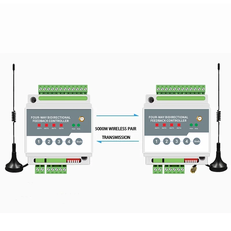 Bezprzewodowy moduł zdalnego sterowania IO PLC Przełącznik zdalnego sterowania Dwukierunkowe sprzężenie zwrotne DC12V 24V AC220V 380V