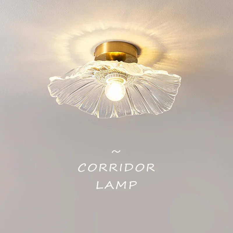 

Latest LED Premium Lotus Leaf Glass Ceiling Light Hallway/Corridor Lighting Glow Vintage-Style Room Decorative Interior Light
