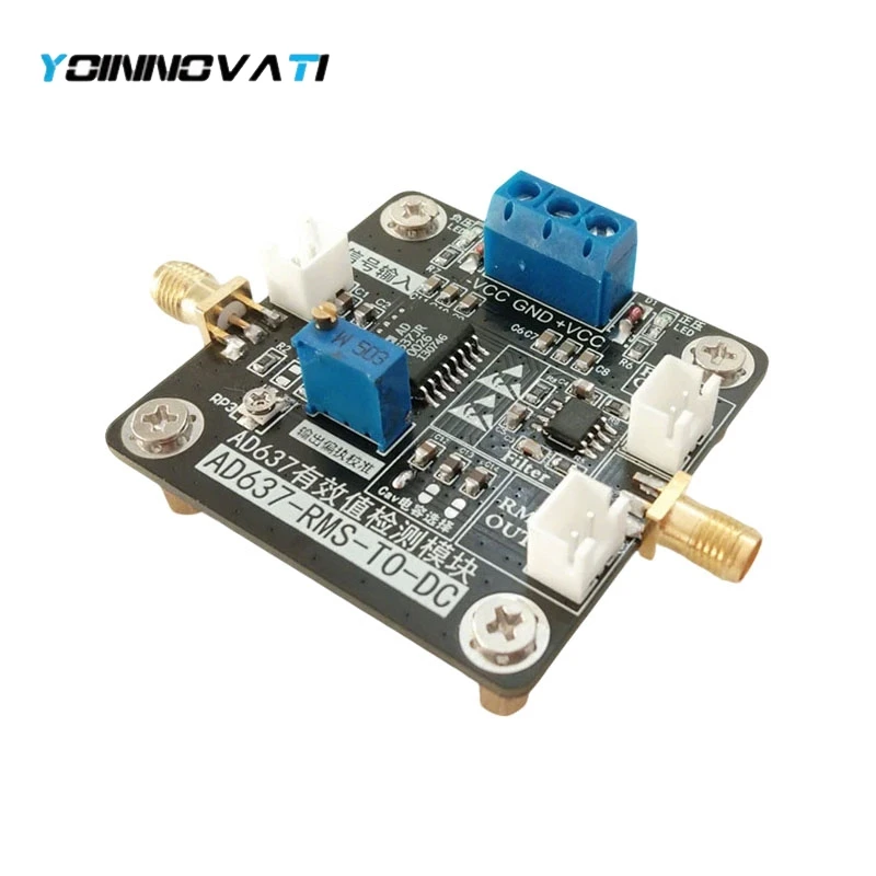 High Precision AD637 True RMS-to-DC Converter Module Peak Voltage Detector for AC Signal Data Acquisition 8MHz 7Vrms
