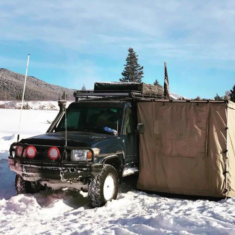 

Автомобильный боковой тент-пристройка для внедорожников 4x4