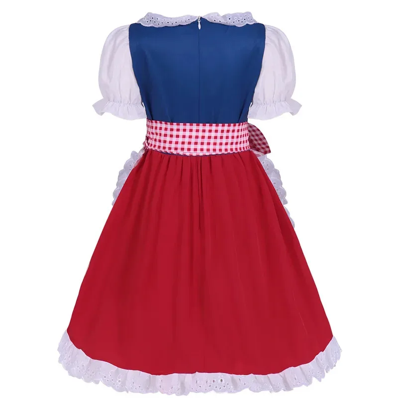 

Костюм Октоберфеста для девочек 2025 11, традиционный немецкий баварский дирндль с фартуком, праздничное платье для малышей, костюм на Хэллоуин для девочек
