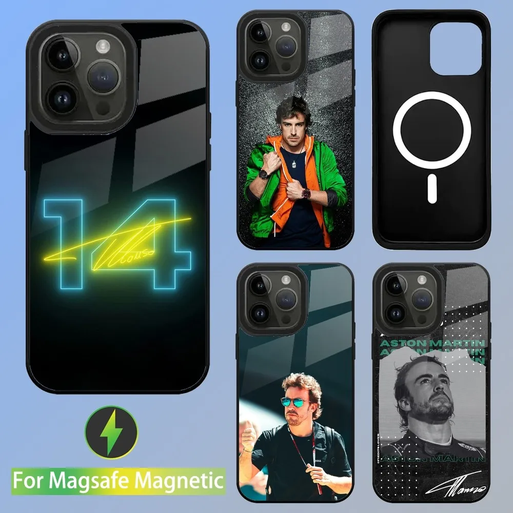 

F1 Racing F-Fernando A-Alonso Phone Case For iPhone 15,14,13,12,11,Plus,Pro,Max Mini Magsafe Magnetic Wireless Charging