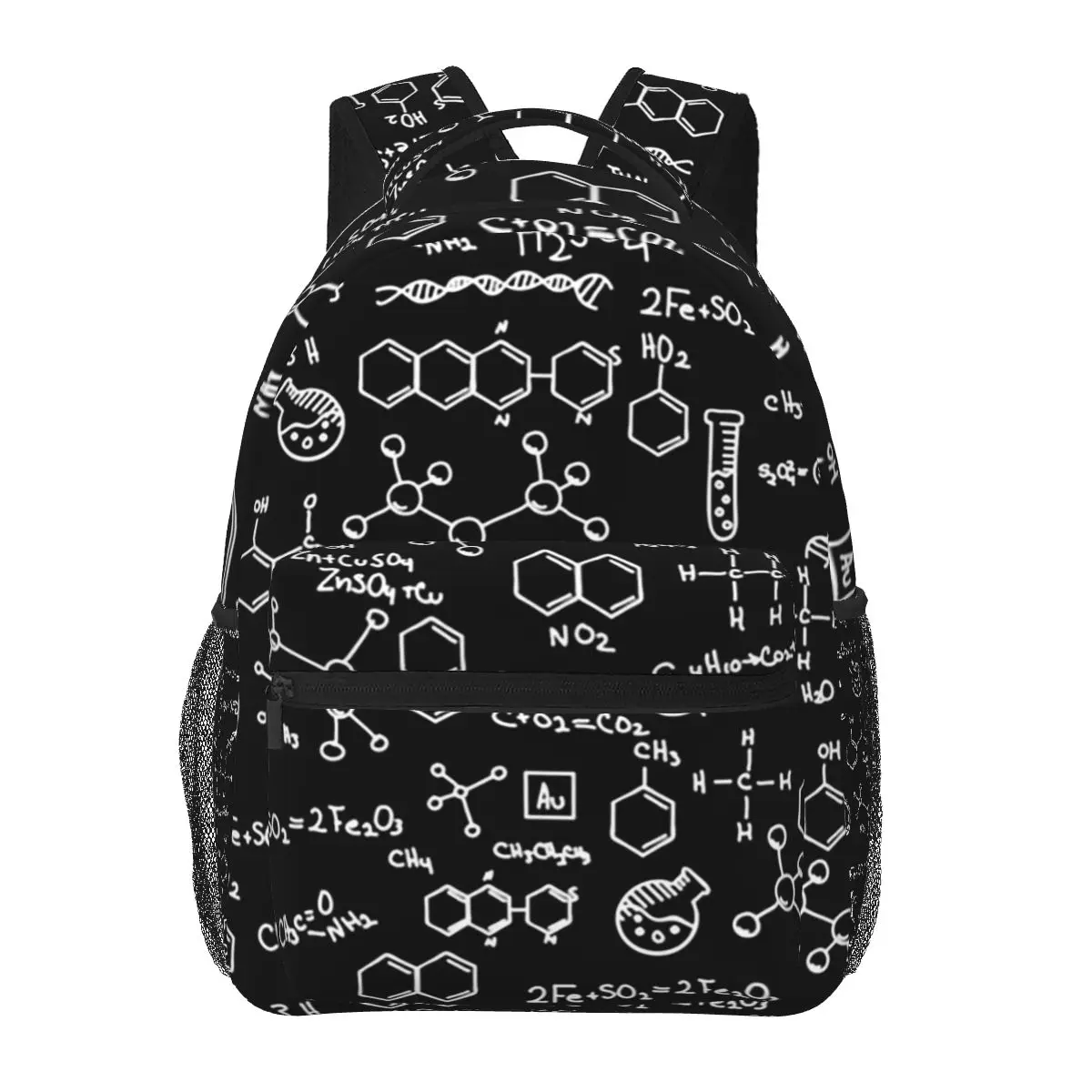 

Science Chemistry Pattern Backpacks Boys Girls Bookbag Students School Bags Cartoon Laptop Rucksack Shoulder Bag Large Capacity