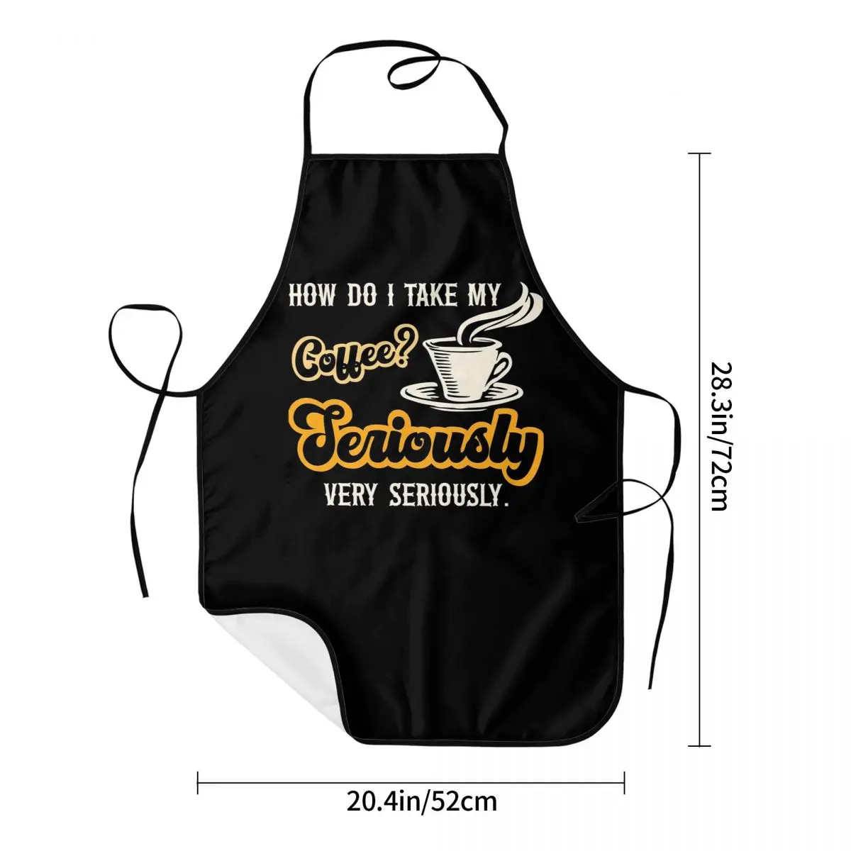 Funny Coffee Lover Take Coffee Seriously Barista Apron Chef Cooking Baking Tablier Bib Kitchen Cleaning Pinafore for Women Men