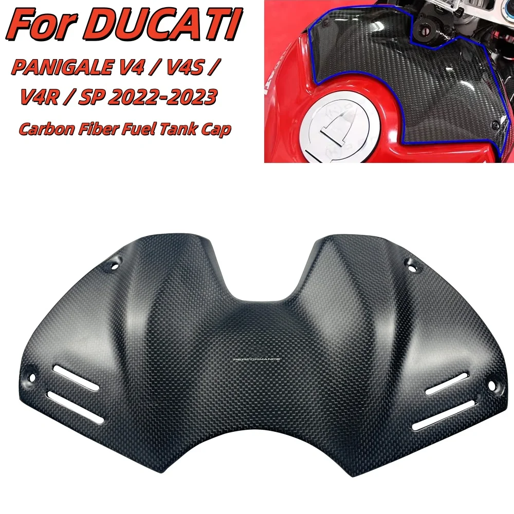 

For DUCATI Panigale V4 V4S V4R SP 2022 2023 Carbon Fiber Motorcycle Fuel tank Front Cover Front Fairing Fuel tank air tank cover