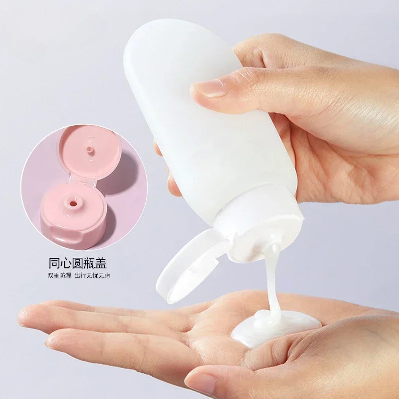 30/60ml Refillable Bottles Silicone Soft Squeeze Tube Lotion Container Empty Bottle Portable Travel Shampoo Tool Kit De Viaje