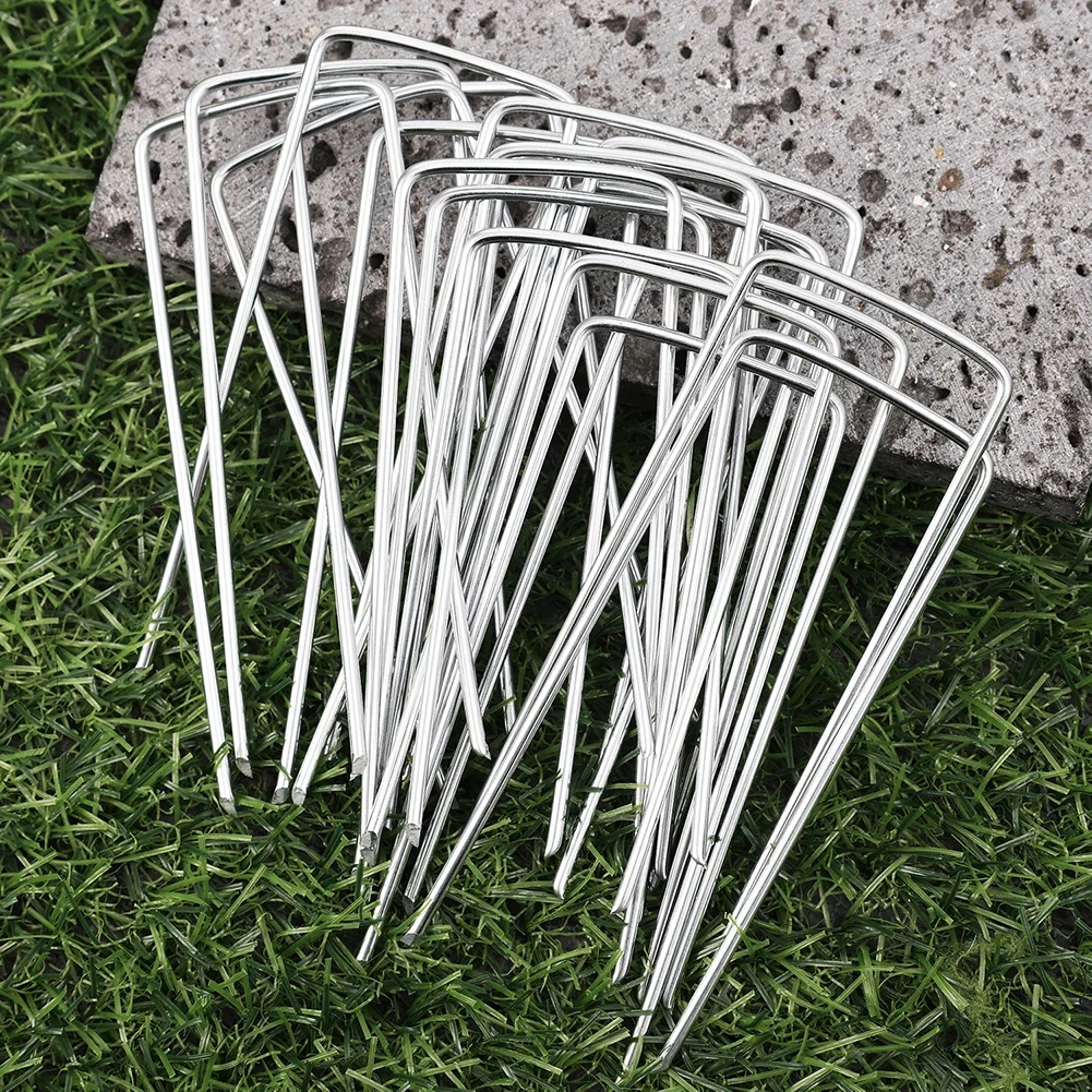 U-نوع حديقة حصص 10/15 سنتيمتر تحديد المشهد ستابلز الثقيلة سياج أنابيب حصص Sod دبابيس عقد المروج حاجز الأرض مسمار