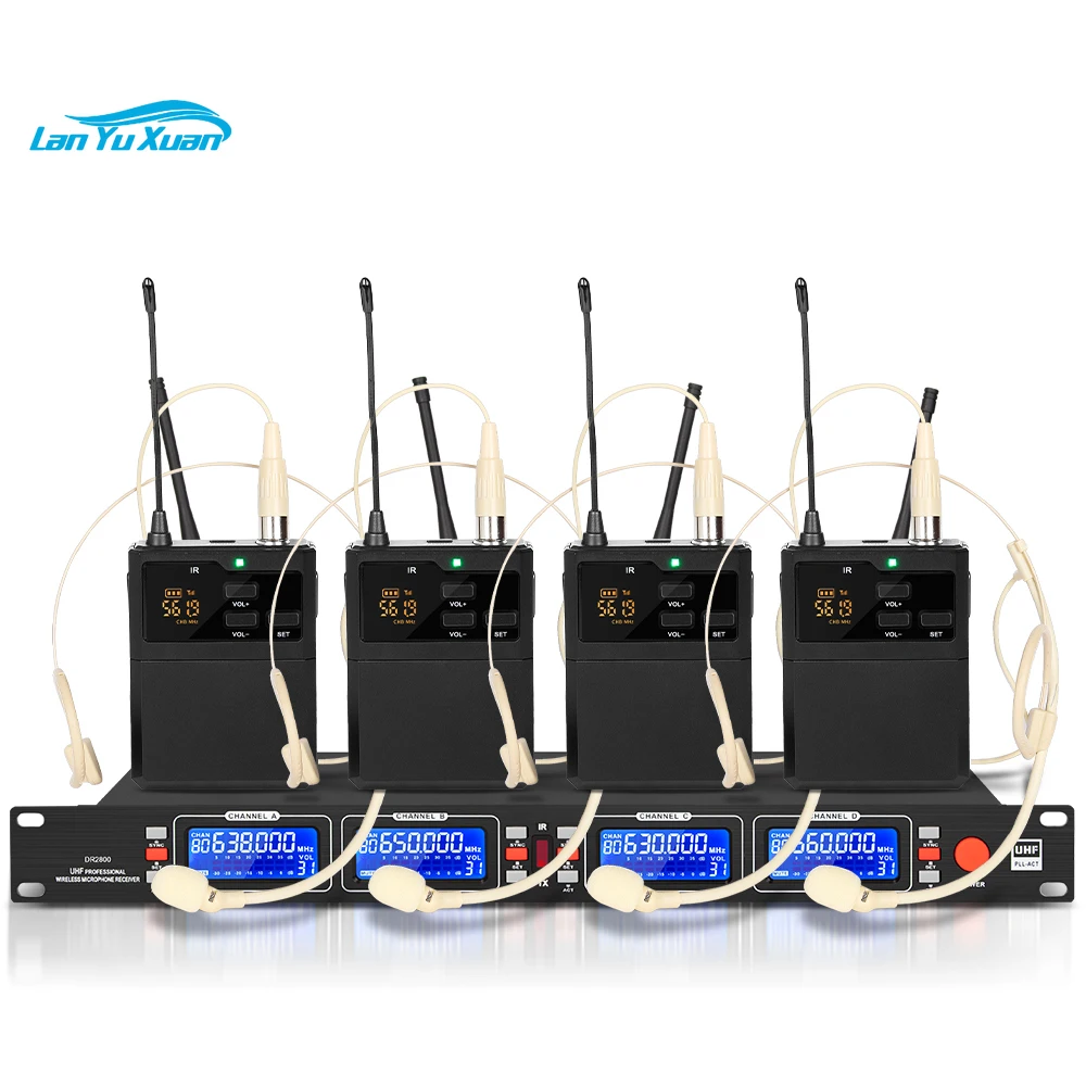 

DR2400 Factory Wholesale Professional Wireless Headphone Microphone for Conference Speech